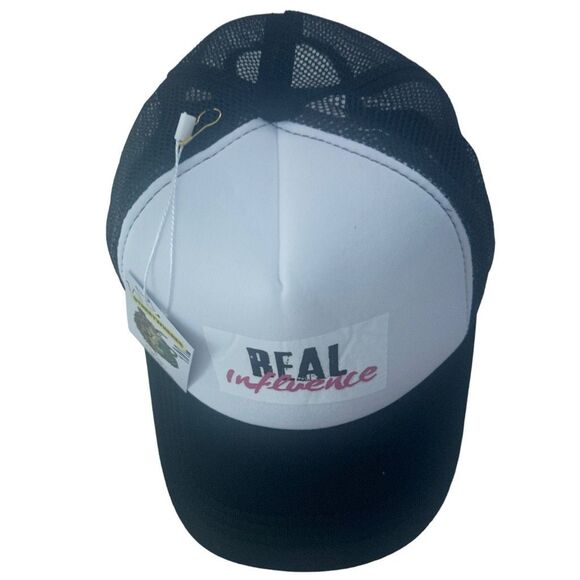 Real Influence Script Logo Adjustable Trucker Hat Unisex OS | Streetwear Urban - Picture 5 of 10